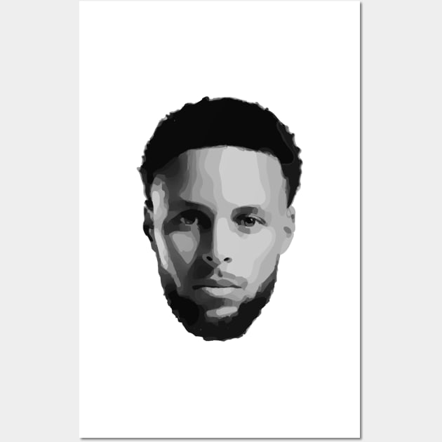 Stephen Curry Grayscale Wall Art by Playful Creatives